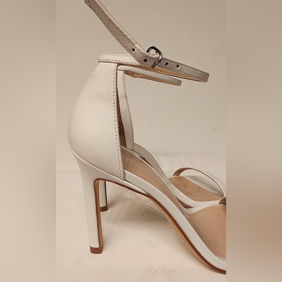 Stuart Weitzman Amelina Sandals Women’s White Ankle Strap Heels Size 6.5 - Picture 9 of 13
